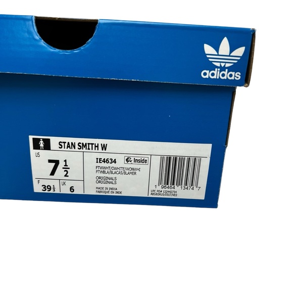 NIB Adidas Stan Smith Original White/Leopard Leather Sneakers - Picture 7 of 10